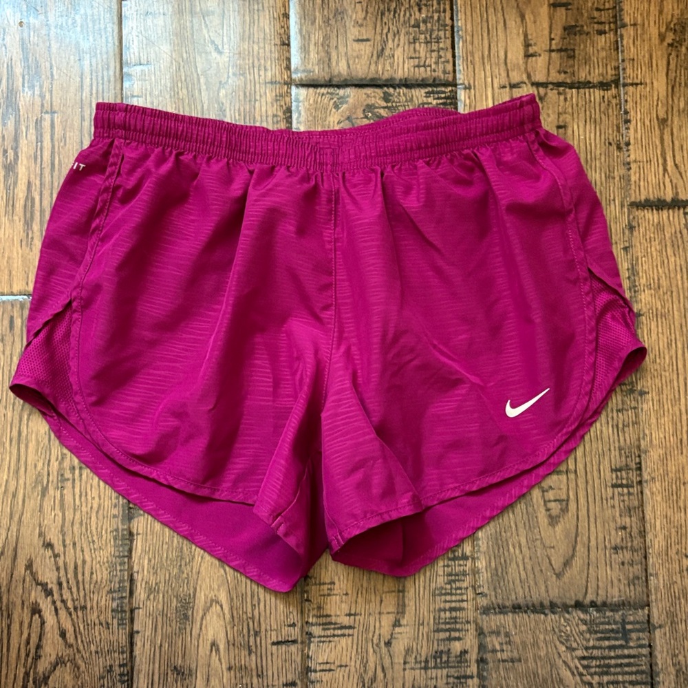 Nike Women's Bright Magenta Athletic Shorts with Swoosh